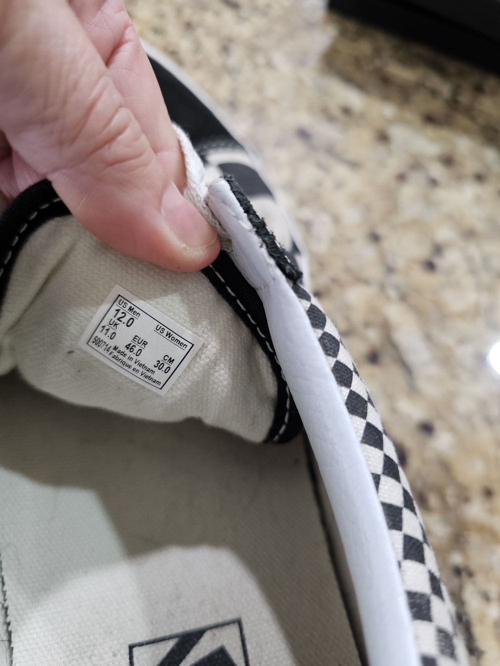 Vans Black & White Checkerboard Old Skool Sneakers - Picture 6 of 7